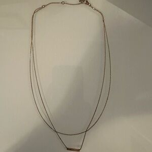 Mejuri layered gold necklace